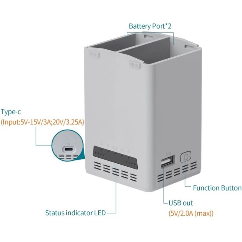 Drone Battery Smart - A53M-شاحن بطارية لطائرة DJI Lito 1